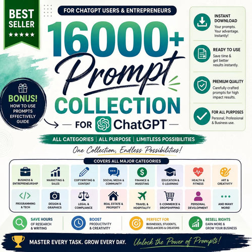 16000+ AI Prompt Bundle for Business